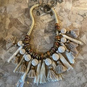 Chico’s New with Tag Cream Tassel Necklace